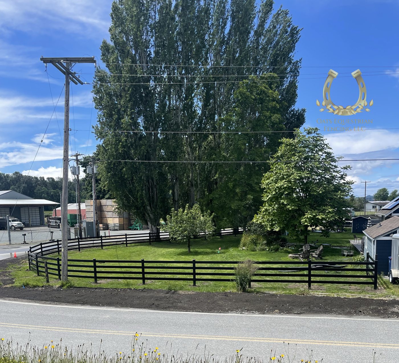 Horse fencing built by Oats Equestrian Fencing
