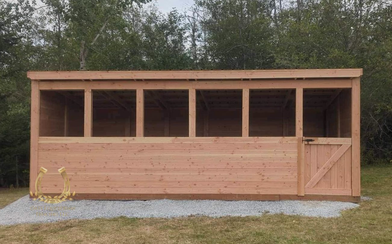 Livestock shelter built by Oats Equestrian Fencing
