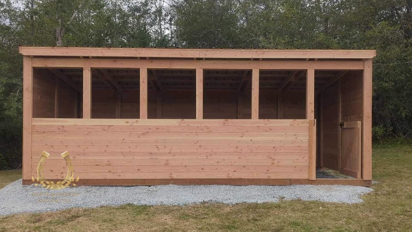 Livestock shelter built by Oats Equestrian Fencing